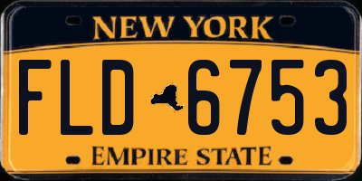 NY license plate FLD6753