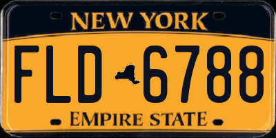 NY license plate FLD6788