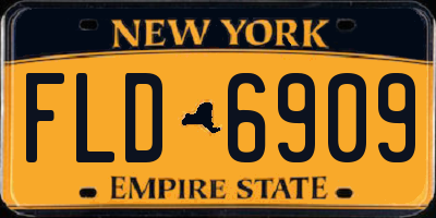 NY license plate FLD6909