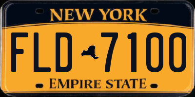 NY license plate FLD7100