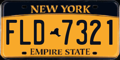 NY license plate FLD7321