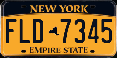 NY license plate FLD7345