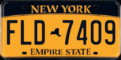 NY license plate FLD7409