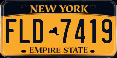 NY license plate FLD7419