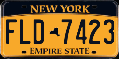 NY license plate FLD7423