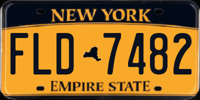 NY license plate FLD7482