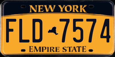 NY license plate FLD7574