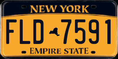 NY license plate FLD7591