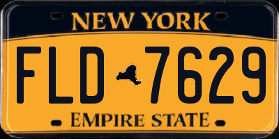 NY license plate FLD7629