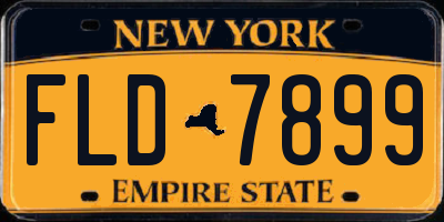 NY license plate FLD7899