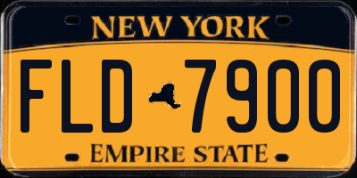 NY license plate FLD7900
