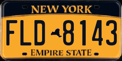 NY license plate FLD8143