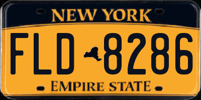 NY license plate FLD8286