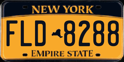NY license plate FLD8288