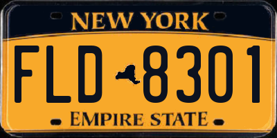 NY license plate FLD8301