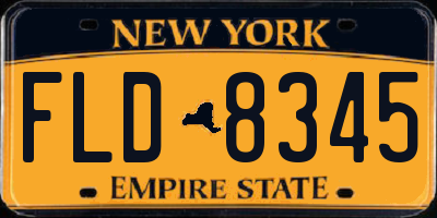 NY license plate FLD8345