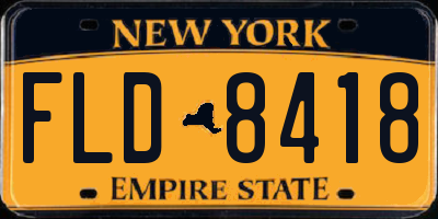NY license plate FLD8418