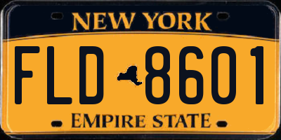 NY license plate FLD8601
