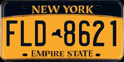 NY license plate FLD8621