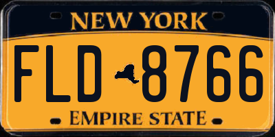 NY license plate FLD8766