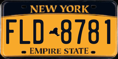 NY license plate FLD8781