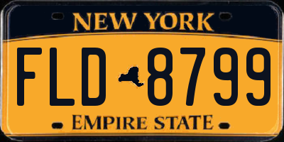 NY license plate FLD8799