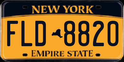 NY license plate FLD8820