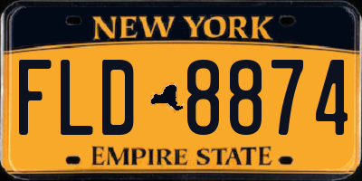 NY license plate FLD8874