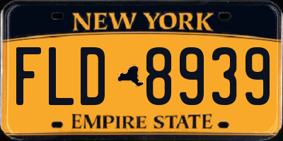 NY license plate FLD8939