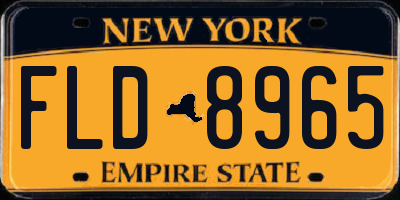 NY license plate FLD8965