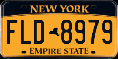 NY license plate FLD8979