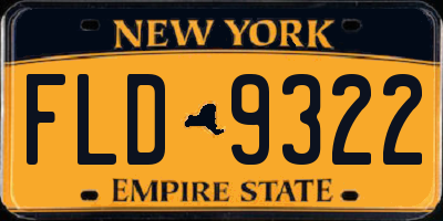 NY license plate FLD9322