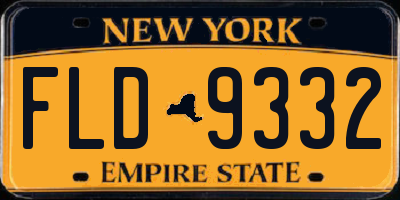 NY license plate FLD9332