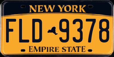 NY license plate FLD9378