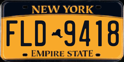 NY license plate FLD9418