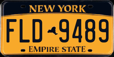 NY license plate FLD9489