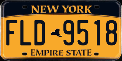 NY license plate FLD9518