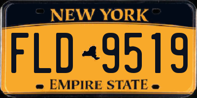 NY license plate FLD9519