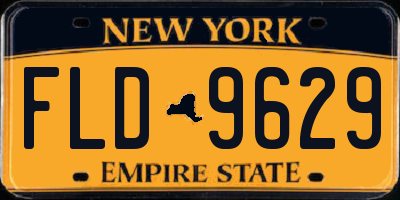 NY license plate FLD9629