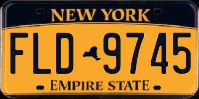 NY license plate FLD9745