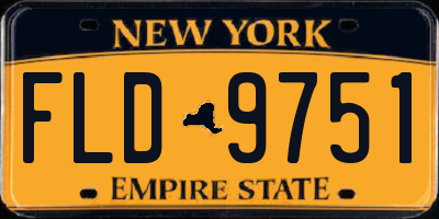NY license plate FLD9751