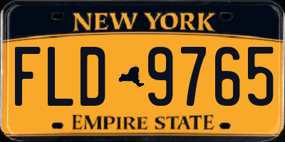 NY license plate FLD9765