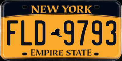 NY license plate FLD9793