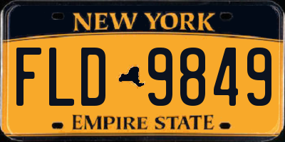 NY license plate FLD9849