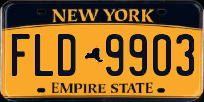NY license plate FLD9903