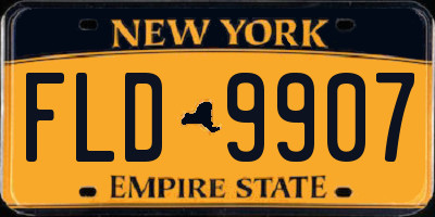 NY license plate FLD9907