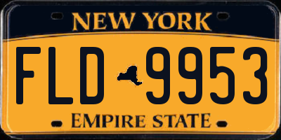 NY license plate FLD9953