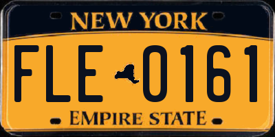 NY license plate FLE0161