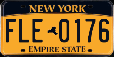 NY license plate FLE0176