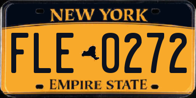 NY license plate FLE0272